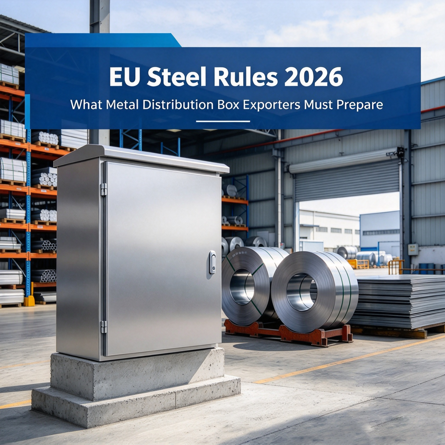 EU स्टील नियम 2026: धातू वितरण बॉक्स निर्यात मार्गदर्शक